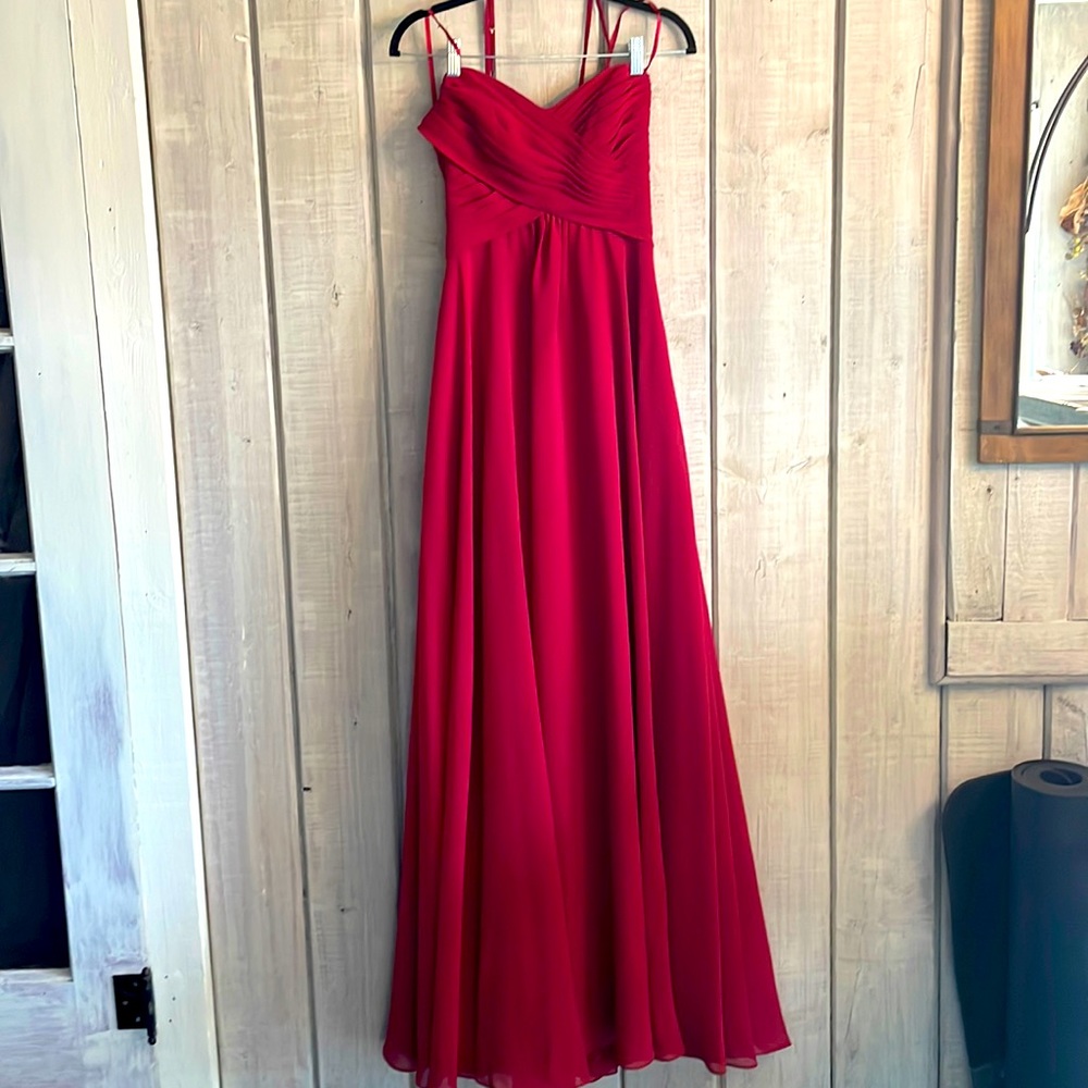 Sweetheart strapless formal bridesmaids/ prom dress